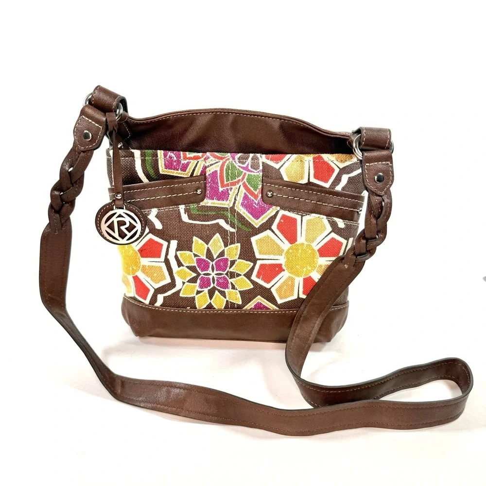 Relic Fossil Canvas Crossbody Bag Floral Boho Small Shoulder‎ Purse